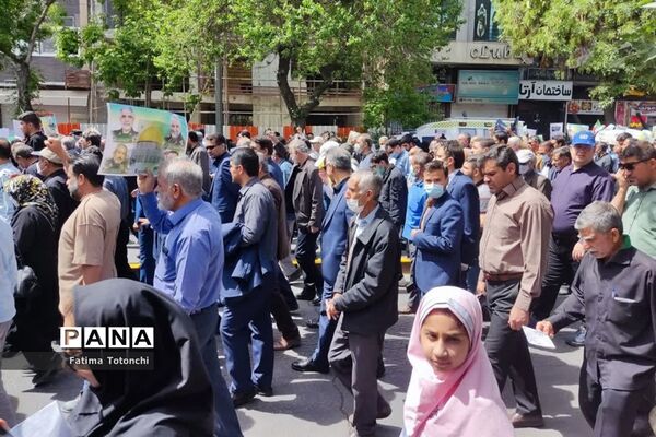 حضور حماسی دانش‌آموزان و فرهنگیان در راهپیمایی روز قدس 1402
