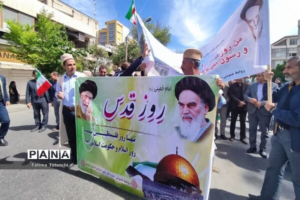 حضور حماسی دانش‌آموزان و فرهنگیان در راهپیمایی روز قدس 1402