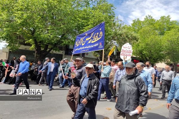 حضور گسترده و پر شور مردم شیراز در راهپیمایی روز قدس