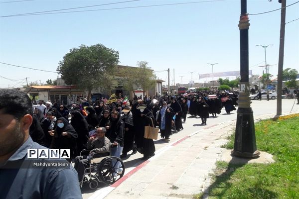 حضوردانش‌آموزان و فرهنگیان رامهرمز در راهپیمایی روز قدس