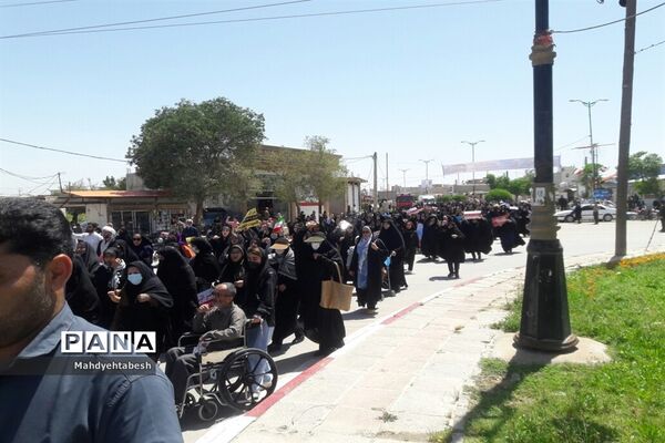 حضوردانش‌آموزان و فرهنگیان رامهرمز در راهپیمایی روز قدس