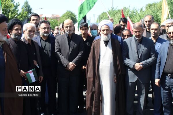 حضور جامعه فرهنگیان مرکز استان مازندران در راهپیمایی روز جهانی قدس