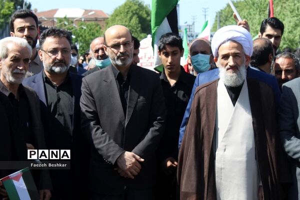 حضور جامعه فرهنگیان مرکز استان مازندران در راهپیمایی روز جهانی قدس