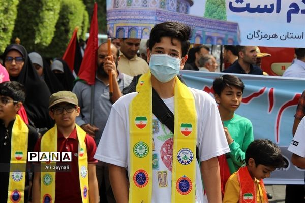 حضور پرشور مردم هرمزگان برای دفاع از مظلومان در روز قدس