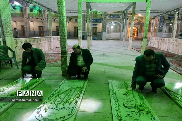 تجدید میثاق روسای سازمان دانش‌آموزی 3 شهر مقدس(مشهد،قم و شیراز) با شهدای دانش‌آموز شاهچراغ (ع)