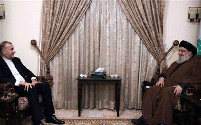 امیرعبداللهیان با سید حسن نصرالله دیدار کرد