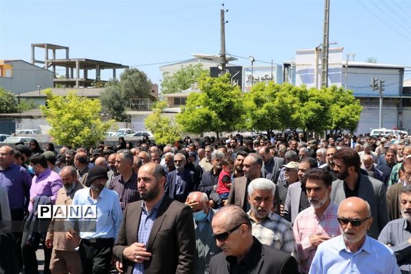 مراسم تشییع ووداع با آیت الله سلیمانی در بابلسر