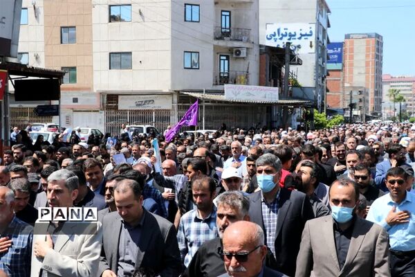 مراسم تشییع ووداع با آیت الله سلیمانی در بابلسر