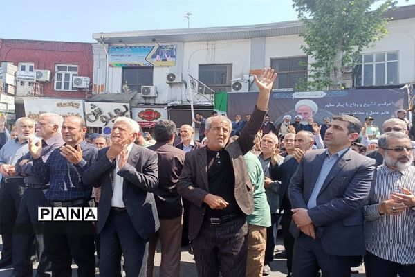 تشییع پیکر شهید آیت الله عباسعلی سلیمانی در قائمشهر