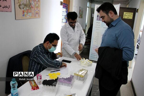 سنجش سطح سلامت جسمانی کارکنان حوزه ستادی در هفته سلامت