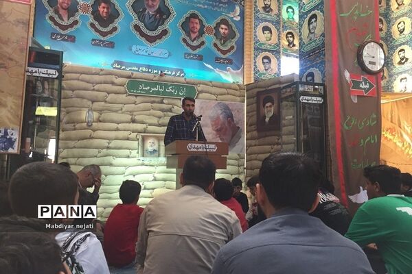 دانش‌آموزان پسر رودهن در اردوی راهیان نور یادمان عملیات مرصاد