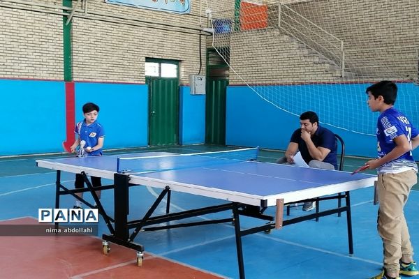 مسابقات تنیس روی میز پسران به‌مناسبت هفته معلم در کهریزک