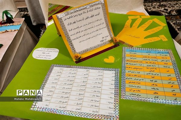 نمایشگاه دست‌سازه‌های مرتبط با قرآن در دبیرستان شهید قویدل