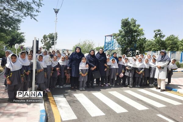 بازدید دانش‌آموزان ملارد از پارک ترافیک ملارد