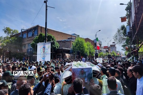 مراسم تشییع پیکر شهید مدافع امنیت در زنجان