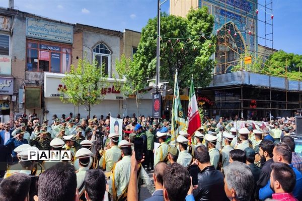 مراسم تشییع پیکر شهید مدافع امنیت در زنجان