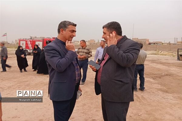 آیین خشت‌گذاری مدارس در شهرستان ورامین