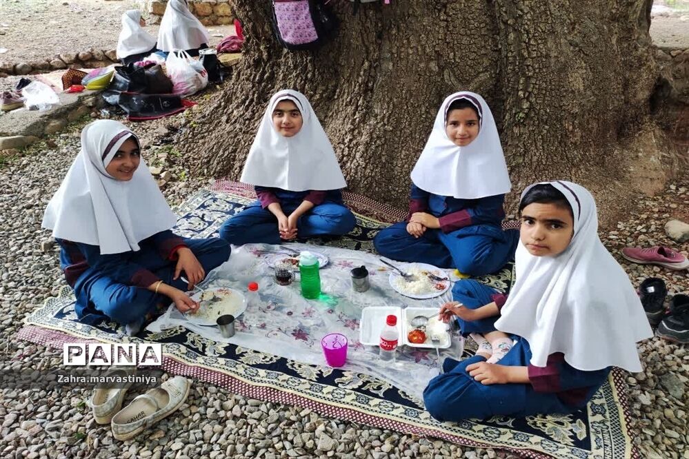 اردوی دانش‌آموزان مروستی در منطقه گردشگری کرخنگان