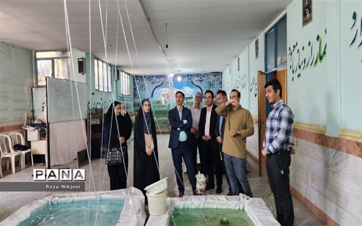 ایجاد حوضچه‌های پرورش ماهی در مدرسه دانش ناحیه یک بهارستان