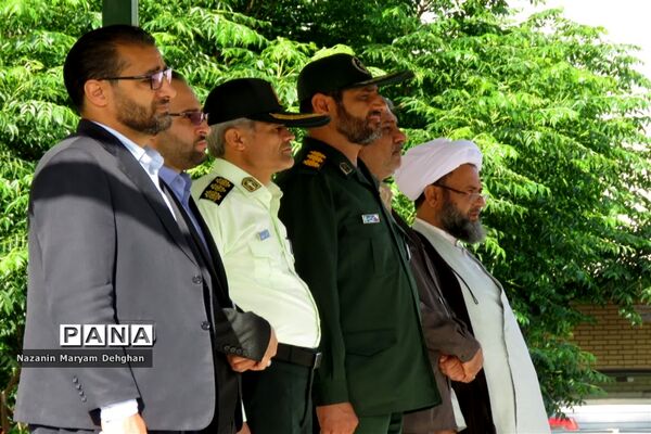 صبحگاه مشترک نیروهای نظامی و انتظامی شهرستان خاتم همزمان با سالروز آزادسازی خرمشهر