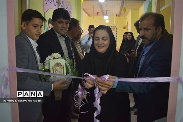 افتتاح اتاق تربیت‌بدنی شهید ابراهیم هادی آموزشگاه حکیم ملا عبدالله بهاباد