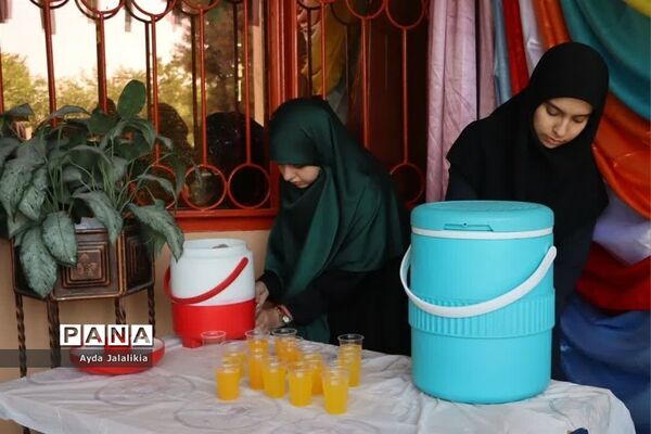 پرچم بارگاه حضرت معصومه(س) درهنرستان ولایت اسلامشهر