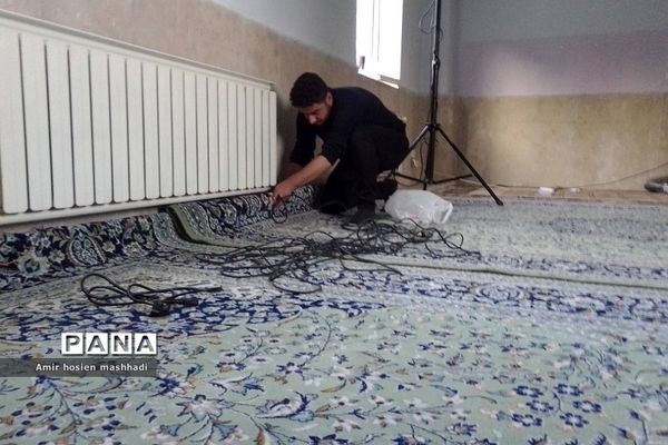 مراسم عزاداری محفل ریحانه‌الحسین بسیج دانش‌آموزی رودهن در دهه سوم محرم