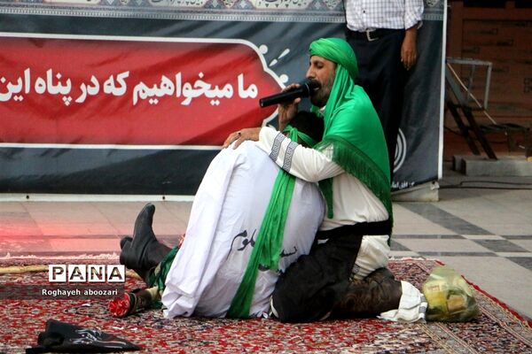 اجرای مراسم تعزیه‌خوانی در آستان مقدس امامزاده بی‌بی‌سکینه صفادشت