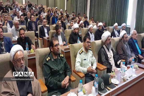 مراسم معارفه امام جمعه خلیل‌آباد در جلسه شورای اداری شهرستان