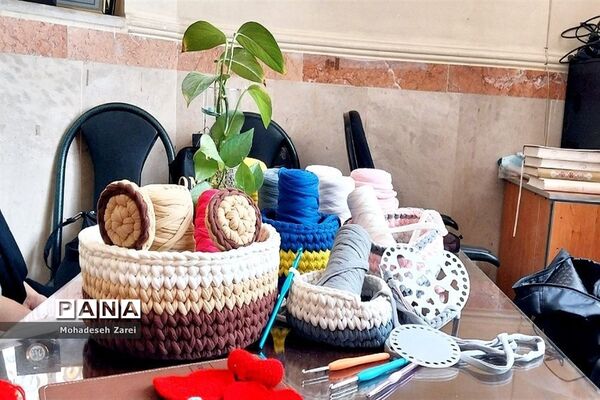 برگزاری کلاس رامی بافی در کانون ملائک شهرستان قرچک