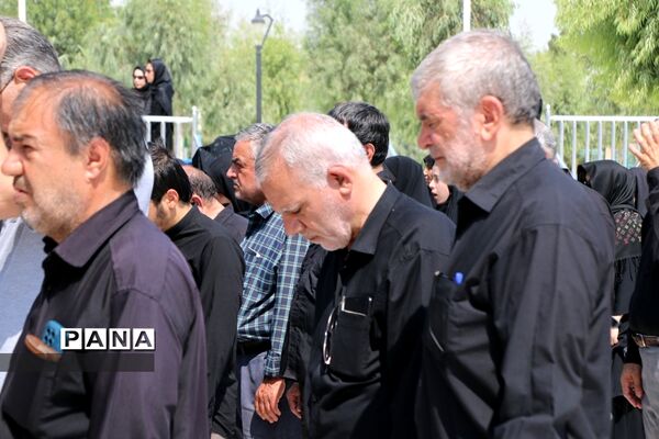 مراسم تشییع پیکر ابوالشهیدین «برجعلی زاده» در قم