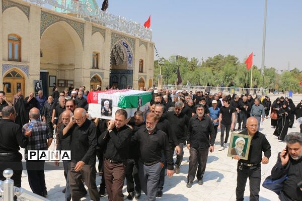 مراسم تشییع پیکر ابوالشهیدین «برجعلی زاده» در قم