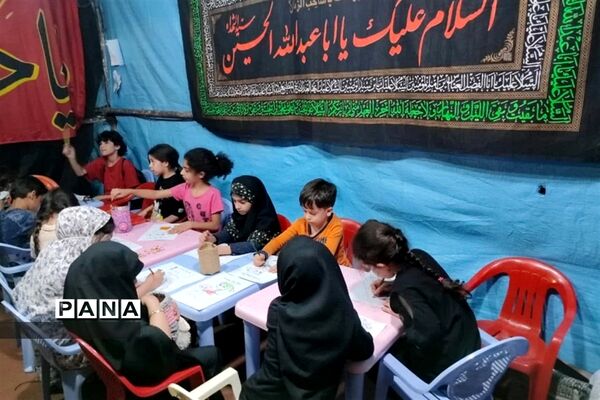 برپایی موکب حسینی با همت نوجوانان کرجی