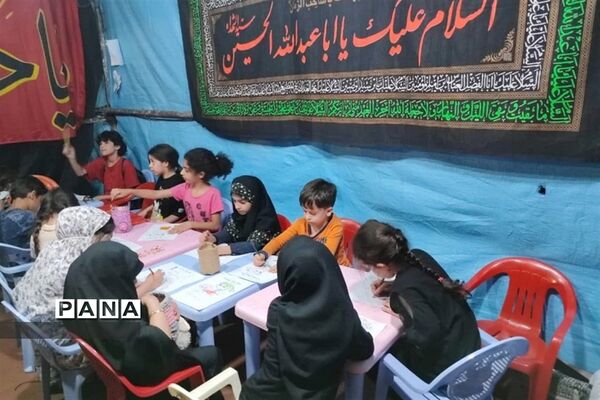برپایی موکب حسینی با همت نوجوانان کرجی