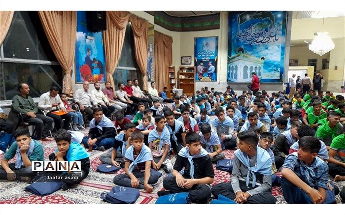 حضور دانش‌آموزان پسر زیارت‌اولی شهرستان راز و جرگلان در مشهد/فیلم