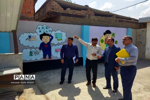 بازدید از پروژه مهر دبستان شهیدصدری گلوگاه