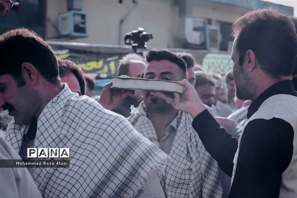 مراسم بدرقه کاروان زیارتی اربعین حسینی ازاسلامشهربه مرز مهران