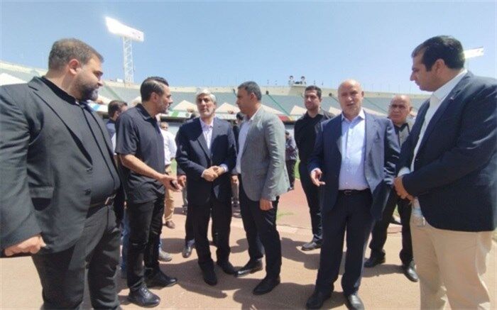 بازدید هاشمی و تاج از ورزشگاه آزادی