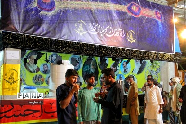 راه اندازی موکب شهدای فاطمیون در ورودی شهر ماهان - کرمان
