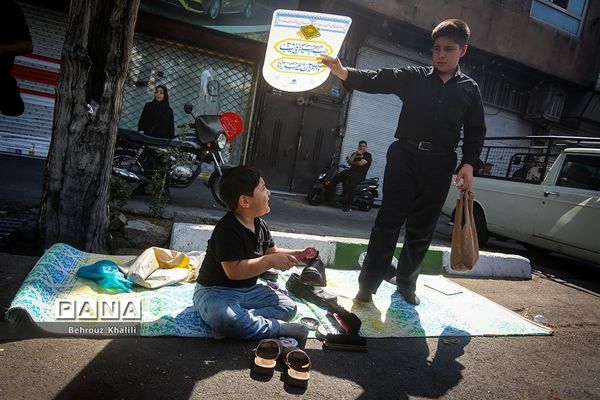 موکب دانش‌آموزی عشاق الحسین (ع) در پیاده‌روی جاماندگان اربعین حسینی-تهران