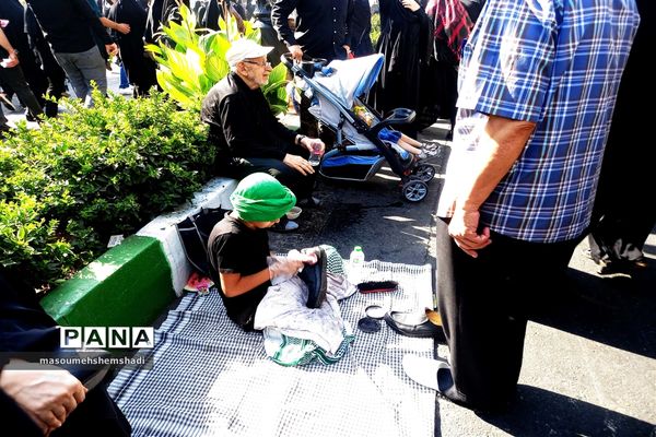 قدم قدم تا دلدادگی به آستان مطهر و نورانی  جاماندگان اربعین حسینی