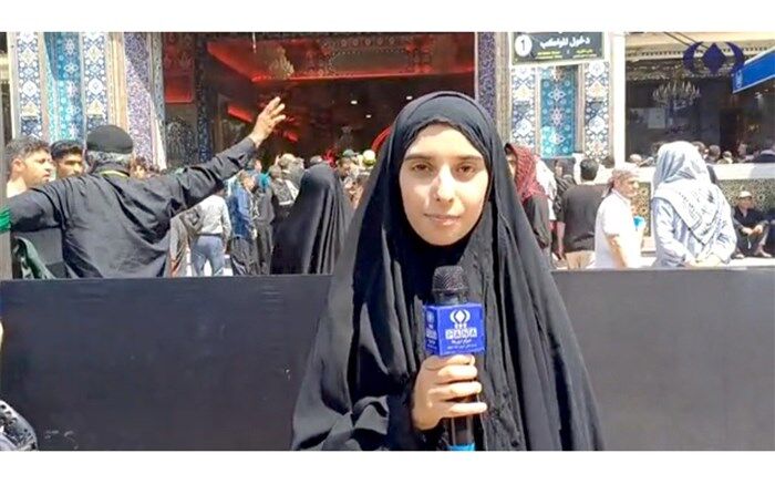 گفتگوی دانش‌آموز خبرنگار پانا با دانش‌آموزان حاضر در کربلا/فیلم