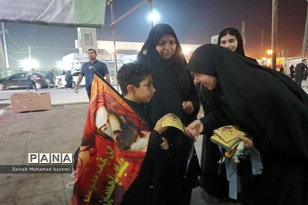 موکب سازمان دانش‌آموزی آبادان در مرز شلمچه