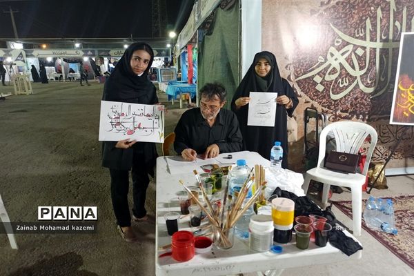 موکب سازمان دانش‌آموزی آبادان در مرز شلمچه