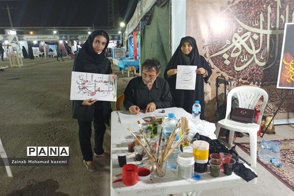 موکب سازمان دانش‌آموزی آبادان در مرز شلمچه
