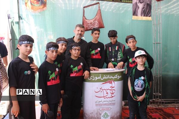 حضور معاون پرورشی و فرهنگی آموزش و پرورش در موکب عشاق الحسین سازمان دانش‌آموزی در کربلای معلی