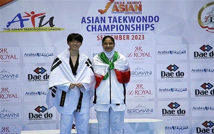 دختران نوجوان ایرانی بر بام تکواندوی آسیا ایستادند