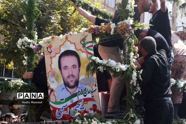 مراسم تشییع شهید مدافع حرم نسیم‌شهری