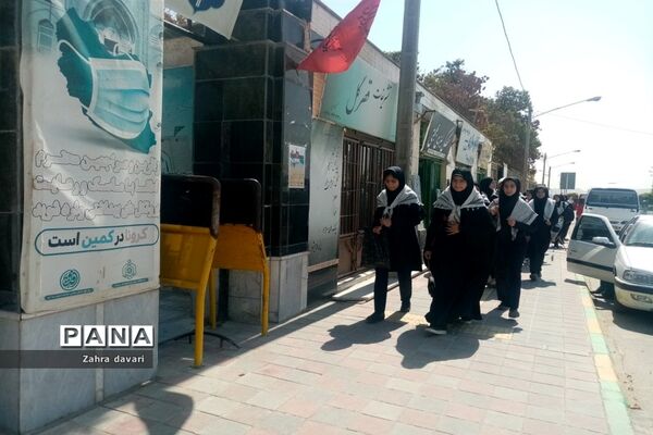 مراسم غبارروبی گلزار شهدا در شهر زیارت