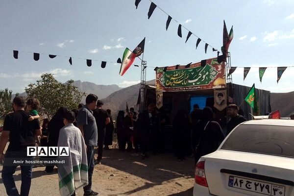 مراسم پیاده‌روی جاماندگان  اربعین در روستای جورد رودهن